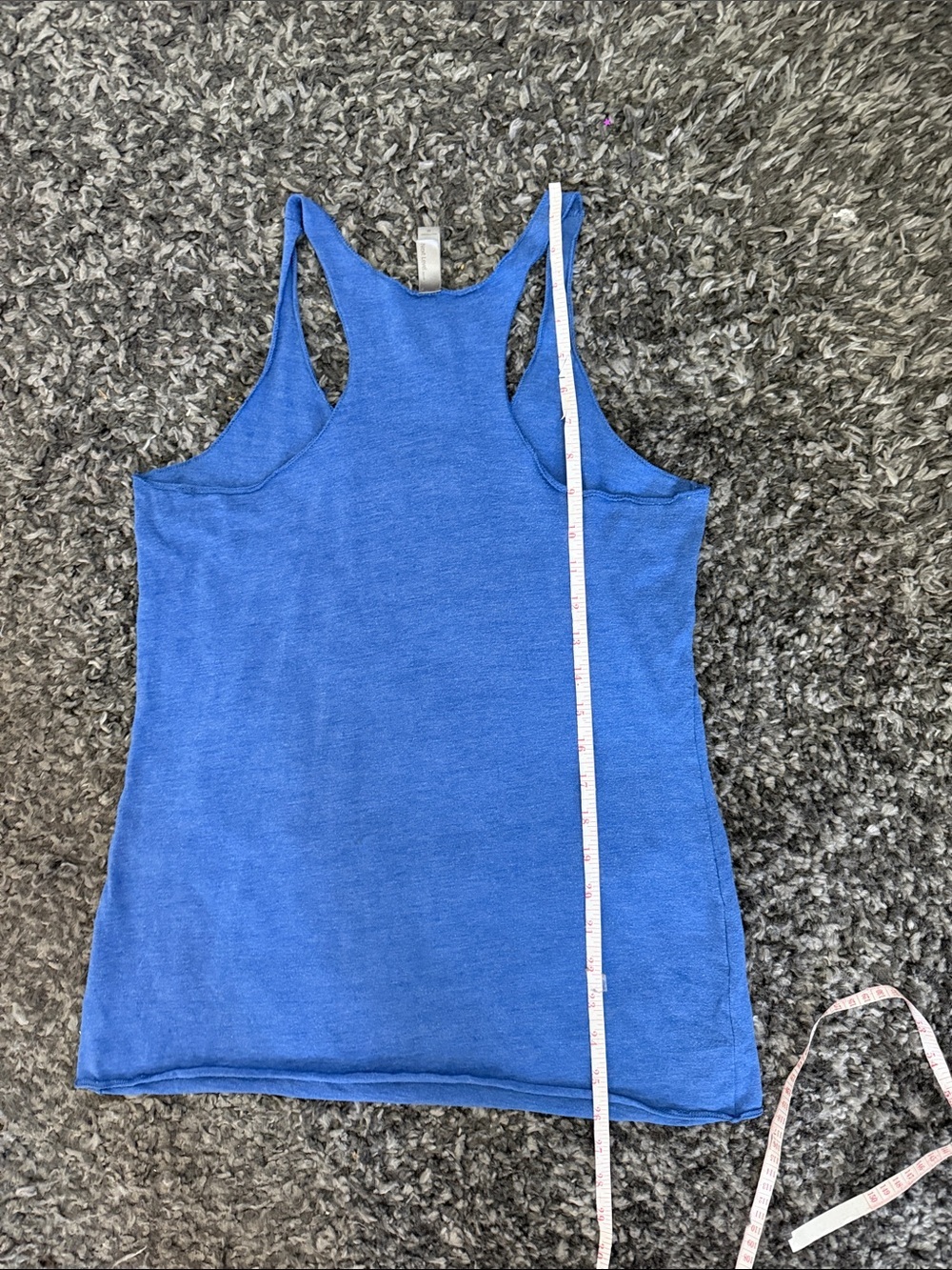 Next Level Apparel Blue Graphic Racerback Tank - Picture 8 of 8